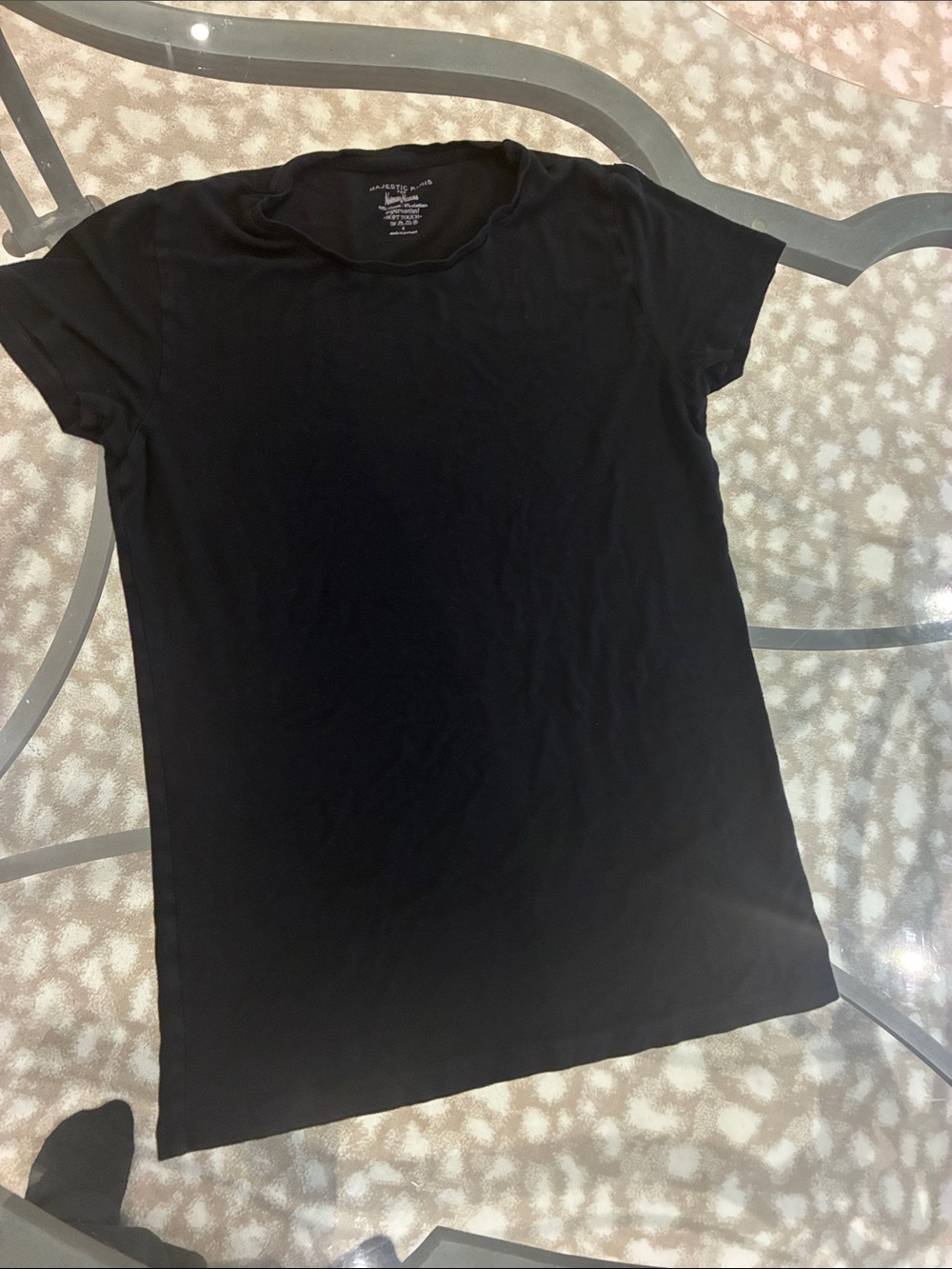Majestic Paris - neiman Marcus stretch soft Black Women's Short-Sleeve Tee